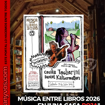 Roldán: Cecilia Tagliarini y Daniel Kalbermatten protagonizarán una nueva edición de Música entre Libros